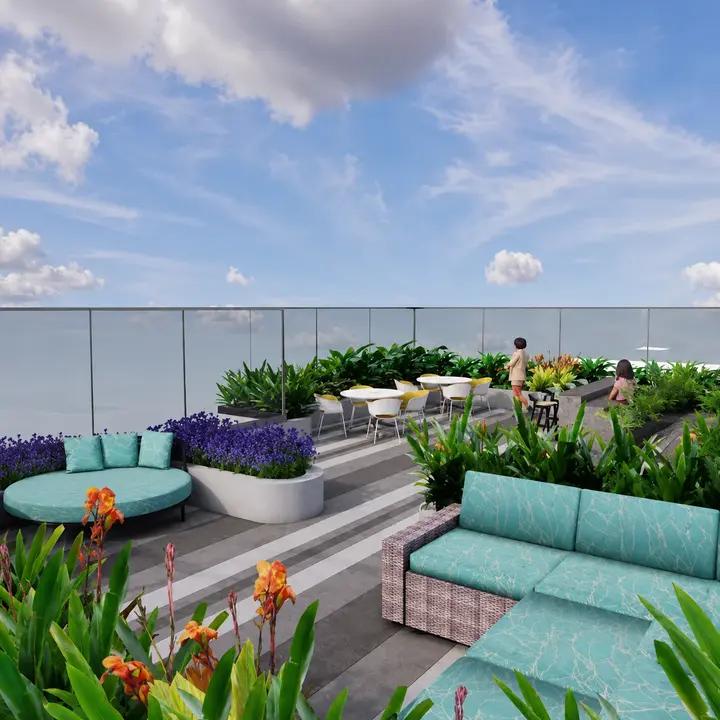Terrace garden at Fortune Primero Seven